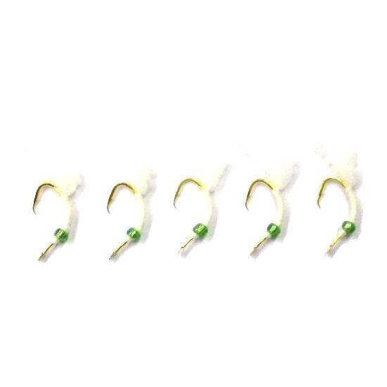 ウイリービーズ針 ハガネムツ針 10号 7本入 ホワイトウイリー グリーンビーズ 金龍針使用