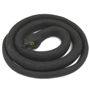 へび ゴム製 80cm いたずらグッズ へび 蛇 ヘビ おもちゃ 鳥対策 猿対策 黒裏黒 (T4)