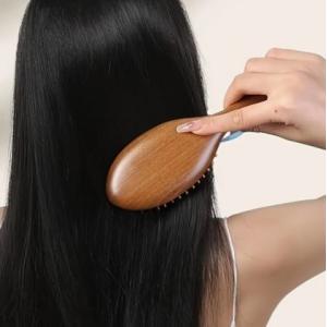 パドルブラシ 木製エアクッションコーム １本