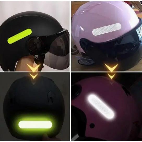 10枚セット 高視認性反射安全ステッカー - 防水PVC 車両・バイクに最適 反射テープ 再帰反射