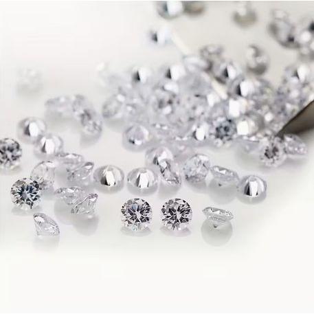 ホワイトジルコニア 1mm 100個 ヌードストーン DIY 修理 合成キュービックジルコニア 宝石...