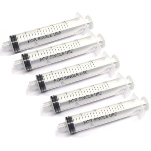 計量用 シリンジ 20ml x5 (ニードルなし) 計量注入器 プラモデル製作 工作 園芸 注射器