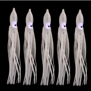 タコベイト  夜光ホワイト 9cm 5匹 ラメ入り インチク