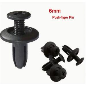 車 6mm フェンダーバンパークリップ 1個 プラスチックリベット ファスナー プッシュクリップ ブ...