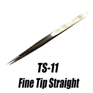 精密ピンセット ツイーザー ピンセット TS-11 シルバー