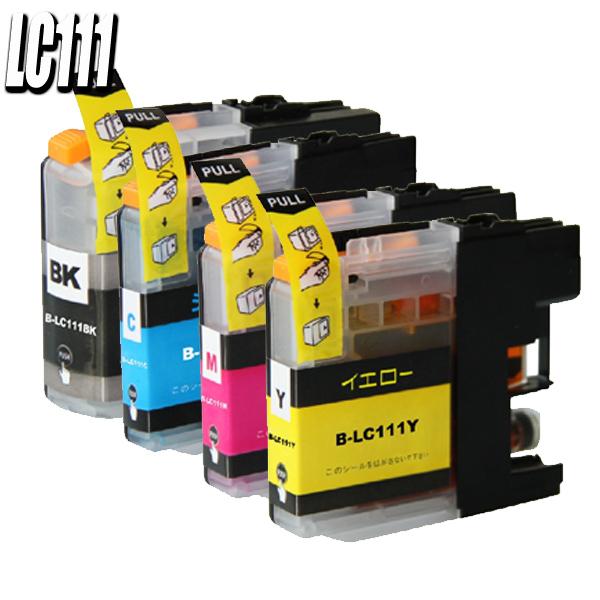 プリンターインク ブラザー インクカートリッジ 互換 LC111-4PK 4色セット インクカートリ...