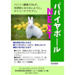 25%OFF 新発売 うさぎ 毛球対策 サプリ おすすめ パパイヤボール NEXT タブレット お試し2g