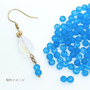 ガラスビーズ 艶消し 4mm 特価 約100個...の詳細画像2
