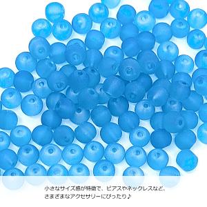 ガラスビーズ 艶消し 4mm 特価 約100個...の詳細画像3
