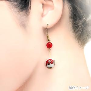 ビーズ 花 和柄 陶器ビーズ 12mm 6個 ...の詳細画像3