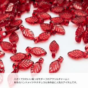 小さい 葉っぱ チャーム リーフビーズ 10m...の詳細画像1