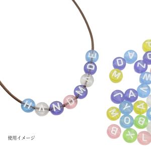 アルファベット つや消し ビーズ 7mm 約8...の詳細画像2