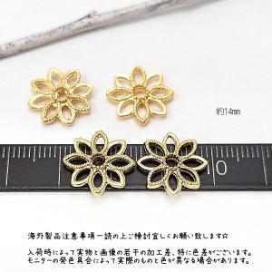メタルパーツ 花 14mm 透かし チャームに...の詳細画像4