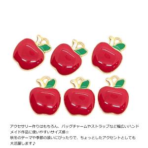 りんご チャーム カラーチャーム 13.5mm...の詳細画像3