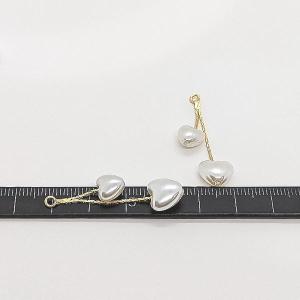 パール チャーム 揺れる ハート 37mm 1...の詳細画像4