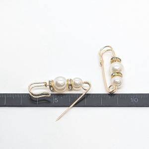 キルトピン 39mm ロンデル パールビーズ付...の詳細画像5