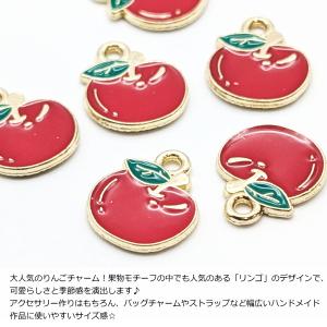 りんご チャーム カラーチャーム 13mm 6...の詳細画像1
