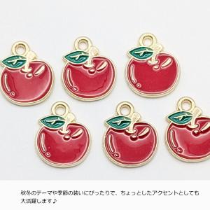 りんご チャーム カラーチャーム 13mm 6...の詳細画像3
