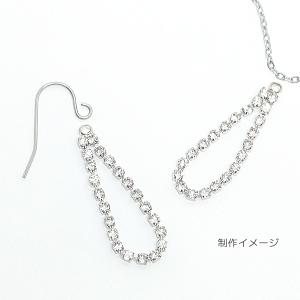 ドロップ ダイヤレーンチャーム ロジウム色 2...の詳細画像2