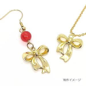 リボン チャーム ゴールド色 22.5mm 2...の詳細画像2