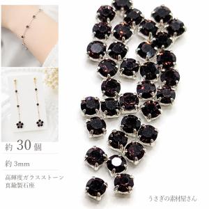 縫い付けラインストーン 3mm 約30粒 アメジ...の商品画像