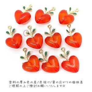 訳アリ チャーム 28mm ハート さくらんぼ...の詳細画像1