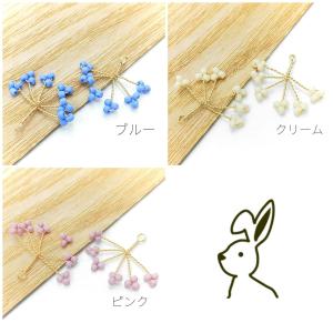 ストーンチャーム フラワー パーツ 花 ワイヤ...の詳細画像1