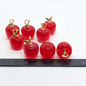 チャーム ランプワークガラス リンゴ ペンダン...の詳細画像5