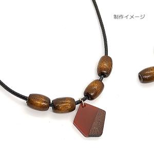 ウッド ビーズ オーバル 12mm×8mm コ...の詳細画像3
