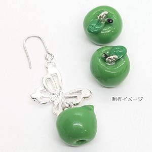 チャーム リンゴ 11mm 2個 グリーンアッ...の詳細画像2