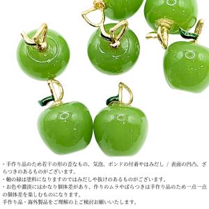 チャーム ランプワークガラス リンゴ ペンダン...の詳細画像3