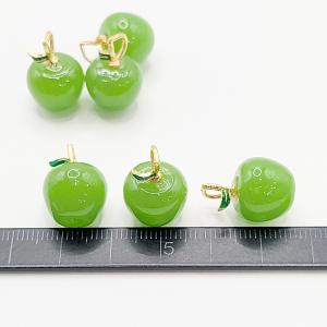 チャーム ランプワークガラス リンゴ ペンダン...の詳細画像5