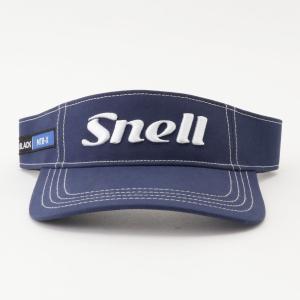 スネルロゴ入りバイザー ネイビー 