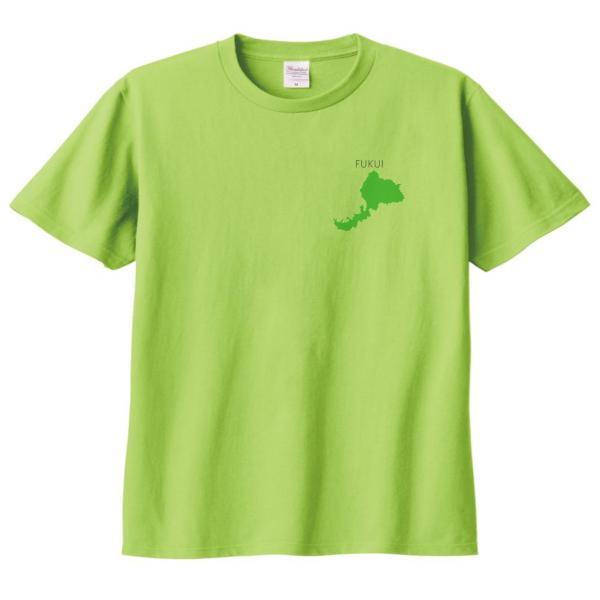 都道府県　福井県　FUKUI　Tシャツ　ライトグリーン　ワンポイント