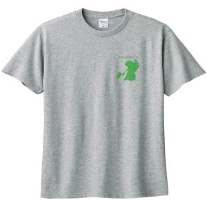 都道府県　熊本県　KUMAMOTO　Tシャツ　杢グレー　ワンポイント｜usakitiya