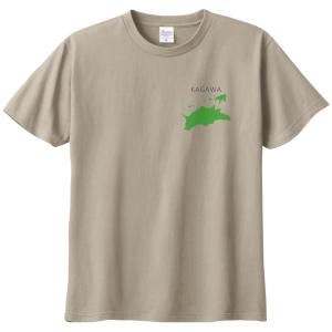 都道府県　香川県　KAGAWA　Tシャツ　シルバーグレー　ワンポイント｜usakitiya