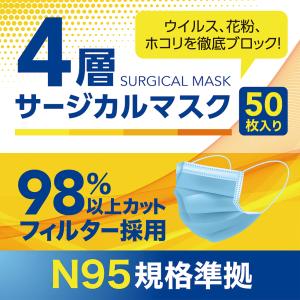 N95規格 4層構造サージカルマスク 50枚入
