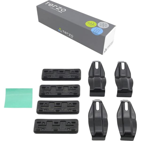 PIAA Terzo(テルッツォ) ルーフキャリア ベースキャリア ホルダー 4個入 ブラック【スバ...