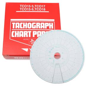 ヤザキ　タコグラフ　チャート紙　140K用　1日用　60・80Kライン　30箱 762969-400 大型タコグラフ用チャート紙(赤箱) 1セット(10枚