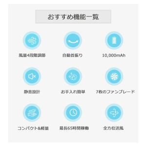 卓上扇風機 クリップ 扇風機 usb 充電式 ...の詳細画像2