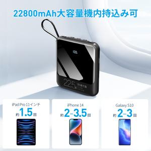 モバイルバッテリー 軽量 小型 22800mA...の詳細画像5