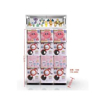6台セット！業務用ガチャマシン 100円硬貨用 ガチャマシーン カプセルマシン 専用台スタンド+コレクションケース