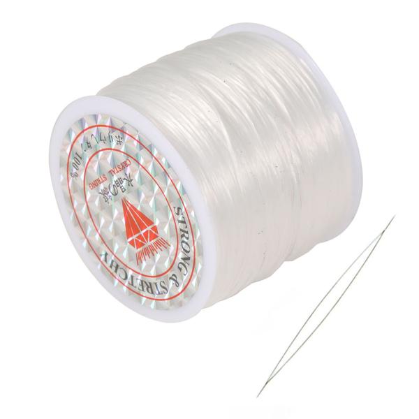 ポリウレタン クリスタルテグス 透明ゴム糸 強力伸縮 ブレスレット用 ビーズアクセサリー DIY手芸...