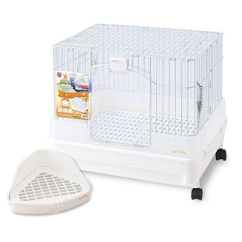 マルカン　 うさぎのカンタンおそうじケージＨ５０Ｗ　三角形トイレセット