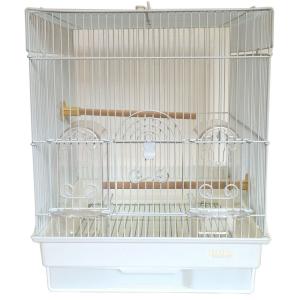 ホーエイ　鳥かごHOEI R440(M)白塗装 HOEI 一番大きな丸小鳥かご HOEI R440 特大(LL) 白塗装 : アクアペット