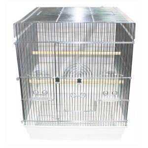 HOEI 鳥かご ケージ HOEI 465インコ手のり 底カラー ホワイト (組立