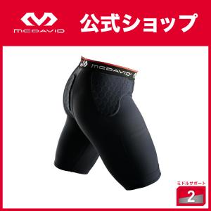 McDavid公式 マクダビッド HEX ガードル733 1枚入 S -XL メンズ ユニセックス ヒザ上丈 パッド内蔵 サイパッド用ポケット付 UVカット M733 コンプレッション