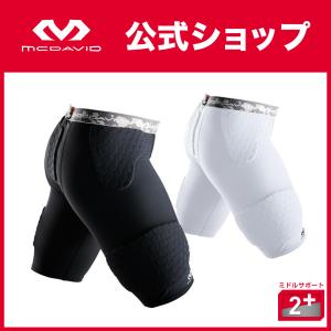 McDavid公式 マクダビッド HEX サッドショーツEX 1枚入 S -XL メンズ ユニセックス 膝上丈/5分丈 UVカット ブラック ホワイト M7991 コンプレッションウェア