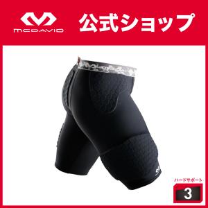 McDavid公式 マクダビッド |HEX サッドショーツEX DD 1枚入 S -XL メンズ ユニセックス 膝上丈/五分丈 UVカット ブラック M7991DD コンプレッションウェア