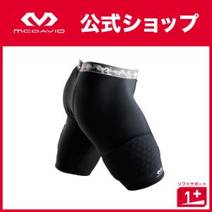 McDavid公式 マクダビッド HEX サッドショーツ EX ライト 1枚入 S -XL メンズ ユニセックス 膝上丈/五分丈 UVカット M7991EXL コンプレッションウェア